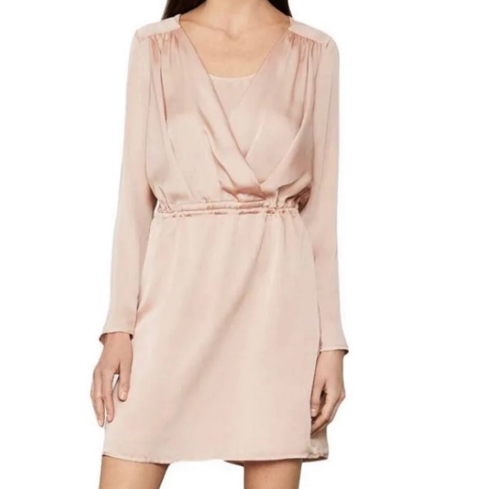 BCBG Maxazria satin draped dress